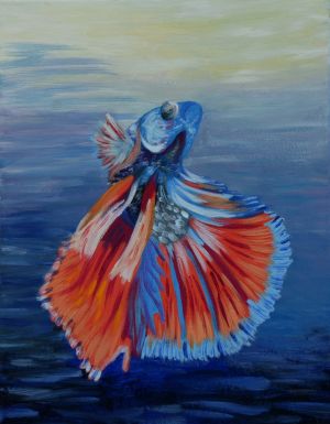 Beta fish / oil on canvas / 27,5 x 35,5 cm / 2018